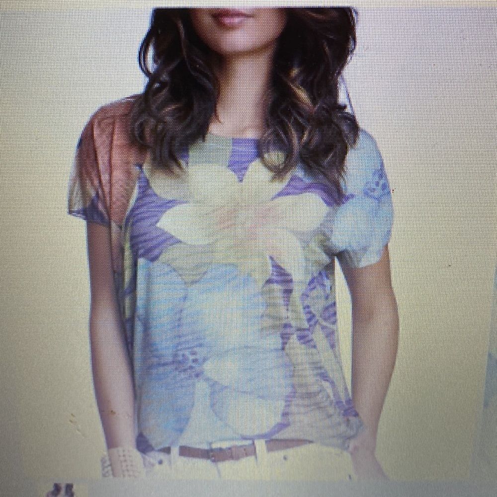 Go Couture Floral Print Short Sleeve T-shirt